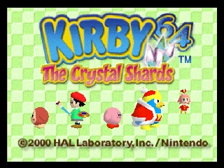 Kirby 64 title screen for Nintendo 64